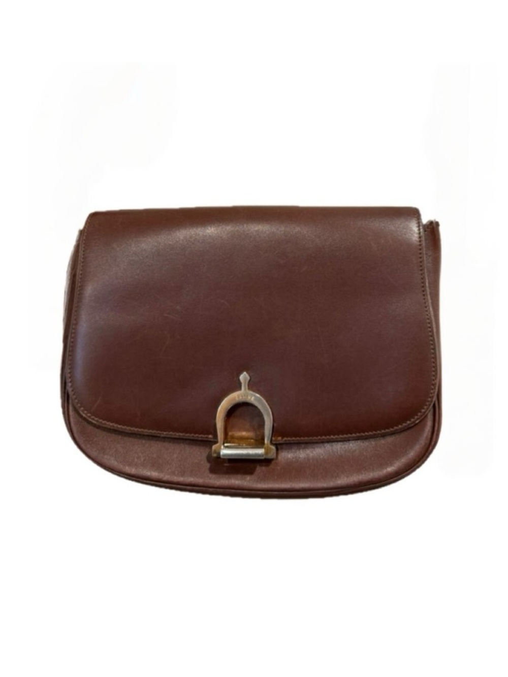 Authenticated Celine Brown Leather Vintage Crecy Crossbody Bag